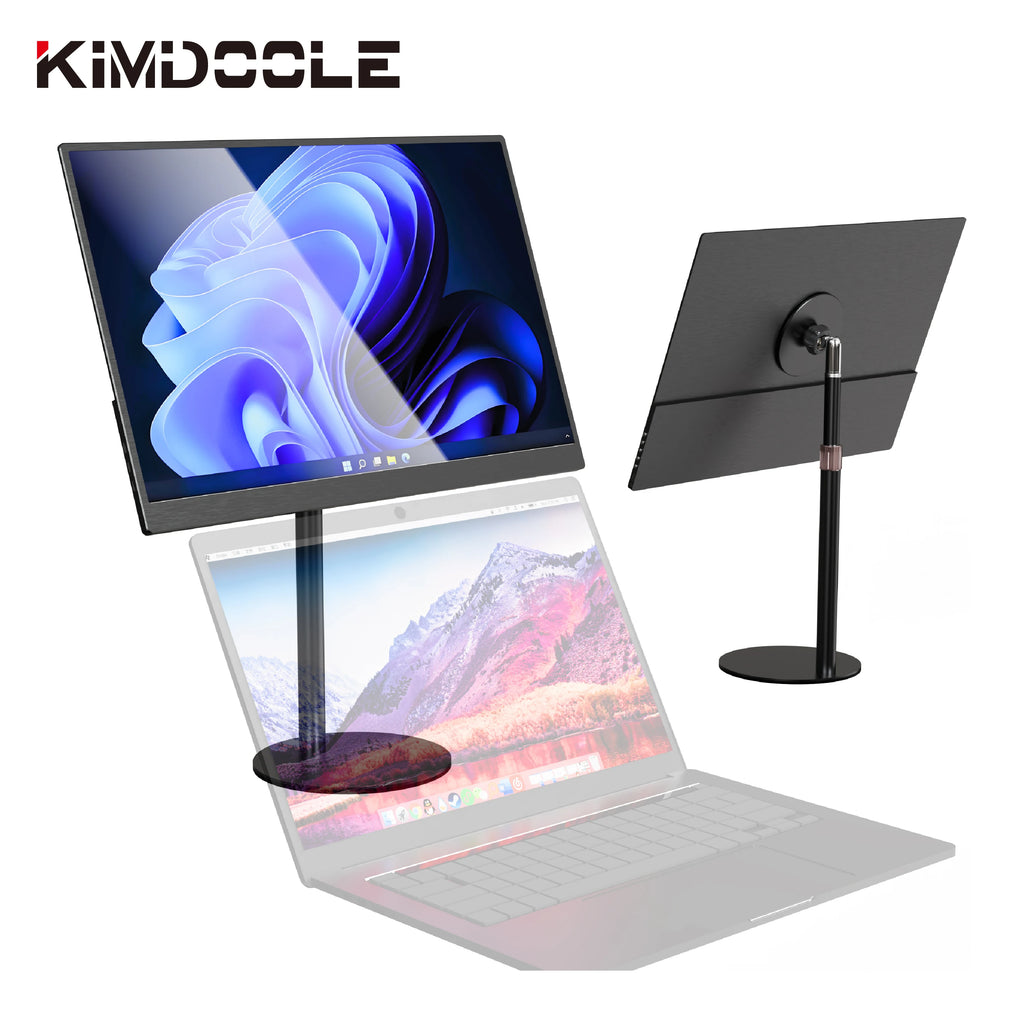 Kimdoole Portable Monitor Height Adjustable Retractable Desktop Magnetic Stand