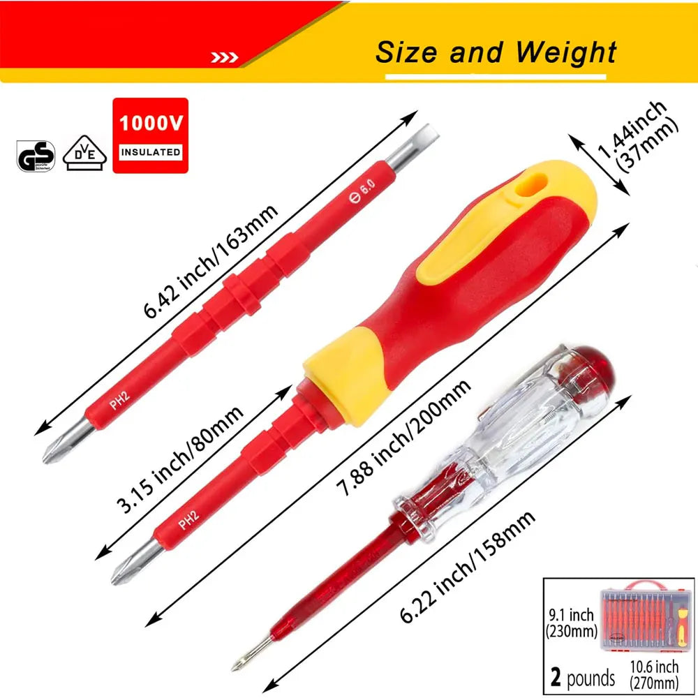 26 in 1 1000V Insulated Screwdriver Set
