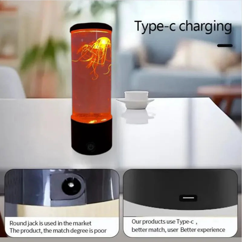 Ocean Night Light with Floating Jellyfish