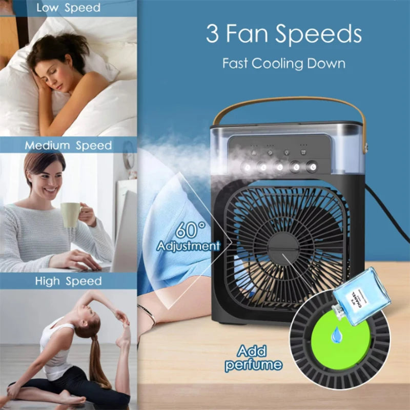 Summer Cooling Fan 3 In 1 Portable Desktop Humidifier