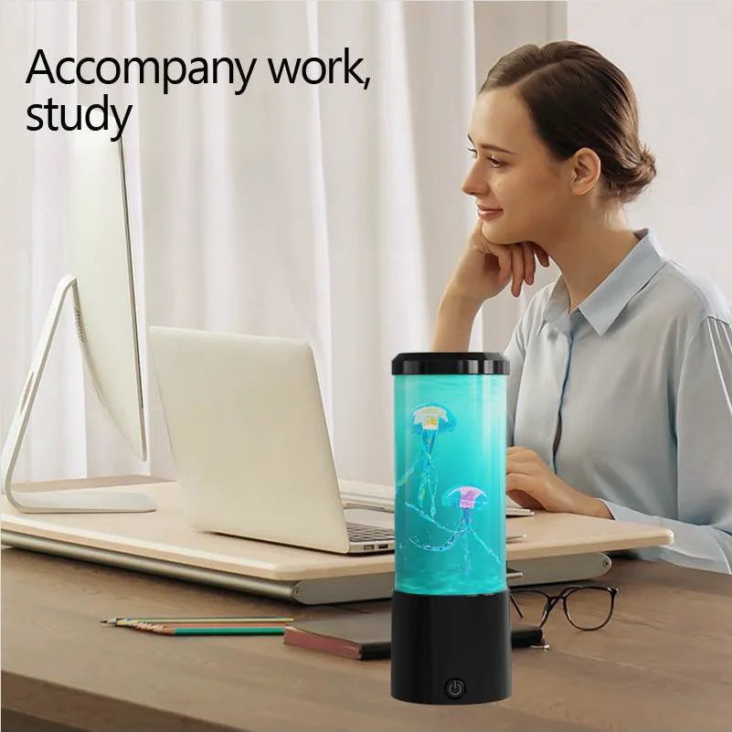 Ocean Night Light with Floating Jellyfish