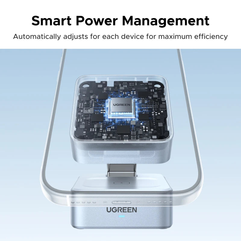 UGREEN Qi2 25W 15W Magnetic 2-in-1 Wireless Charger Stand