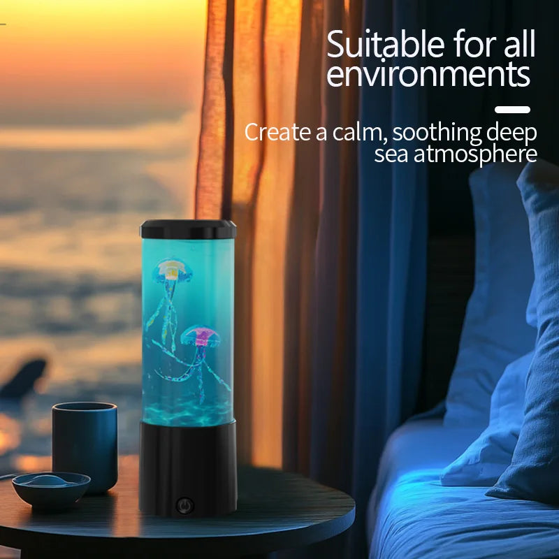 Ocean Night Light with Floating Jellyfish